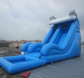 T8-1108 Раздувные водные горки гигантского скольжения дельфина