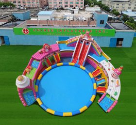 Pool2-722 Бассейн слайда конфеты мира раздувной