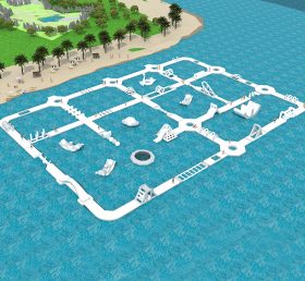 S154 Аквапарк аквапарк раздувной водный остров