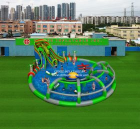 Pool2-577 Крокодил гигантский раздувной бассейн