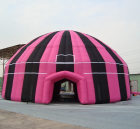 Tent1-370B Черно-розовый надувной купол