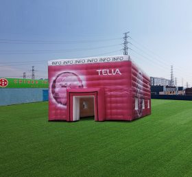 Tent1-4670 Розовый пользовательский печатный куб дисплей палатка