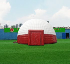 Tent1-4672 Красно-белый шатер с куполом для больших выставок
