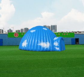 Tent1-4687 Голубое небо облака печати на заказ иглу