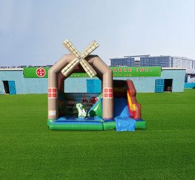 T2-4558 Ферма раздувной замок с горкой