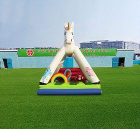 T2-4655 Прыгающий дом единорога с препятствиями