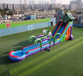 T8-4026B Надувные скользящие водные пути Panda Paradise со встроенным