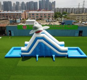 Pool2-741 Тематический аквапарк с бассейном с акулами