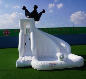 T8-1334B Pvc Батут Открытый детский бассейн Водные горки Комбинация с короной сверху