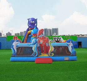 T6-1134 Надувная игровая площадка красочный осьминог