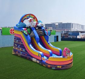 T8-4554 13-футовая водная горка Unicorn с одной дорожкой