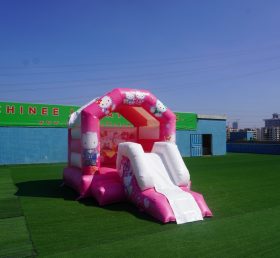T2-1054C Батутный замок Hello Kitty с горкой