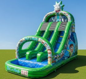 T8-8692 Надувная водная горка в стиле Рика и Морти