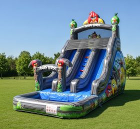 T8-8600 Водная горка надувная в стиле Angry Birds