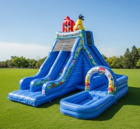 T8-8601 Водная надувная горка в стиле Angry Birds