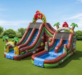 T8-8602 Надувная водная горка в стиле Angry Birds