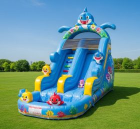 T8-8409 Надувная водная горка в стиле Baby Shark