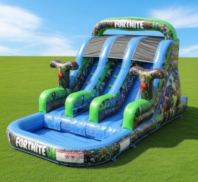 T8-8453 Надувная водная горка в стиле Fortnite