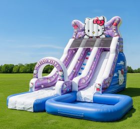 T8-8621 Водная горка надувная в стиле Hello Kitty