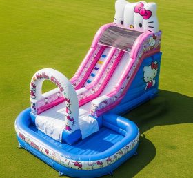 T8-8622 Водная горка с надувной тематикой Hello Kitty