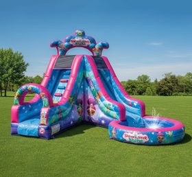 T8-8533 Водная горка надувная в стиле Shimmer & Shine
