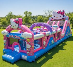 T7-3627 Надувная полоса препятствий Hello Kitty
