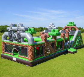 T7-3636 Надувная полоса препятствий Minecraft