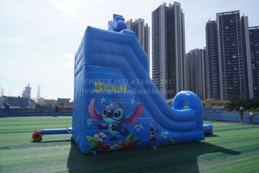 T8-8466B  Lilo & Stitch Inflatable Water Slide with Splash Pool