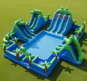 Pool3-256 Водный парк с бассейном в теме крокодила