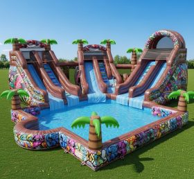 Pool3-287 Водный парк в стиле граффити