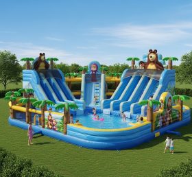 Pool3-308 Водный парк бассейна в стиле Маша и Медведь