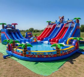 Pool3-376 Водный парк бассейна в стиле Соник