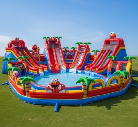 Pool3-408 Водный парк с бассейном в стиле Tickle Me Elmo