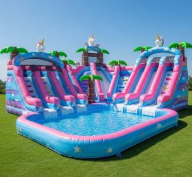 Pool3-420 Водный парк с бассейном в тематике единорога