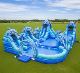 Pool3-454 Водный парк бассейна с дельфинами