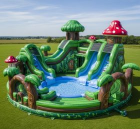 Pool3-488 Водный парк с бассейном в теме Волшебного леса