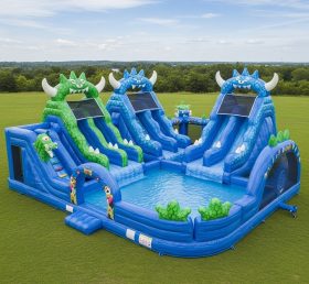 Pool3-497 Водный парк бассейна в монстр-тематике