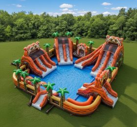 Pool3-534 Водный парк с бассейном в тигровой тематике