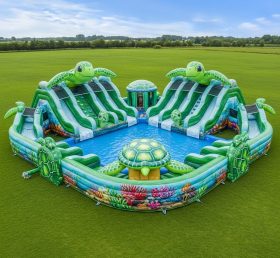 Pool3-540 Водный парк с бассейном в черепашьей тематике