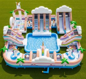 Pool3-542 Водный парк с бассейном в единороговом стиле