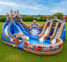Pool3-570 Бассейн-аквапарк в стиле «Красавица и чудовище»