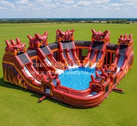 Pool3-574 Водный парк с бассейном в стиле Монстра Блейза