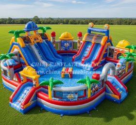 Pool3-577 Водный парк с бассейном в стиле Боба-строителя