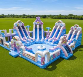 Pool3-585 Водный парк с бассейном в стиле Care Bears