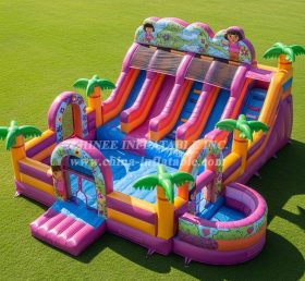 Pool3-595 Бассейн Водный парк с тематикой Доры