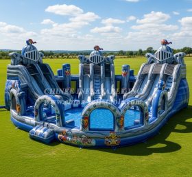 Pool3-653 Водный парк с бассейном в стиле Неллы-рыцаря