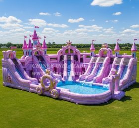 Pool3-672 Водный парк с бассейном в стиле принцесс