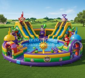 Pool3-706 Водный парк с бассейном в стиле Телетаббис
