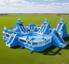 Pool3-722 Водный парк бассейна в стиле Смурфиков