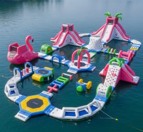 S387 Водный парк в стиле фламинго
